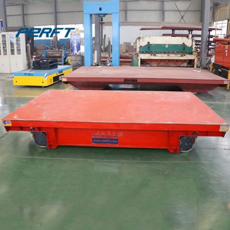 Carro pla de transferència elèctrica de material ferroviari